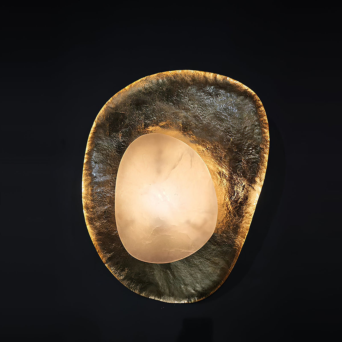 Astoria Hammered Lotus Leaf Sconce — view 5