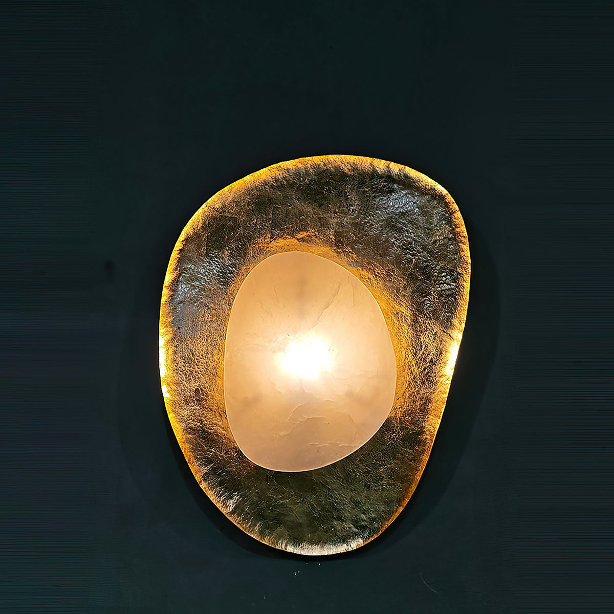 Astoria Hammered Lotus Leaf Sconce — view 6