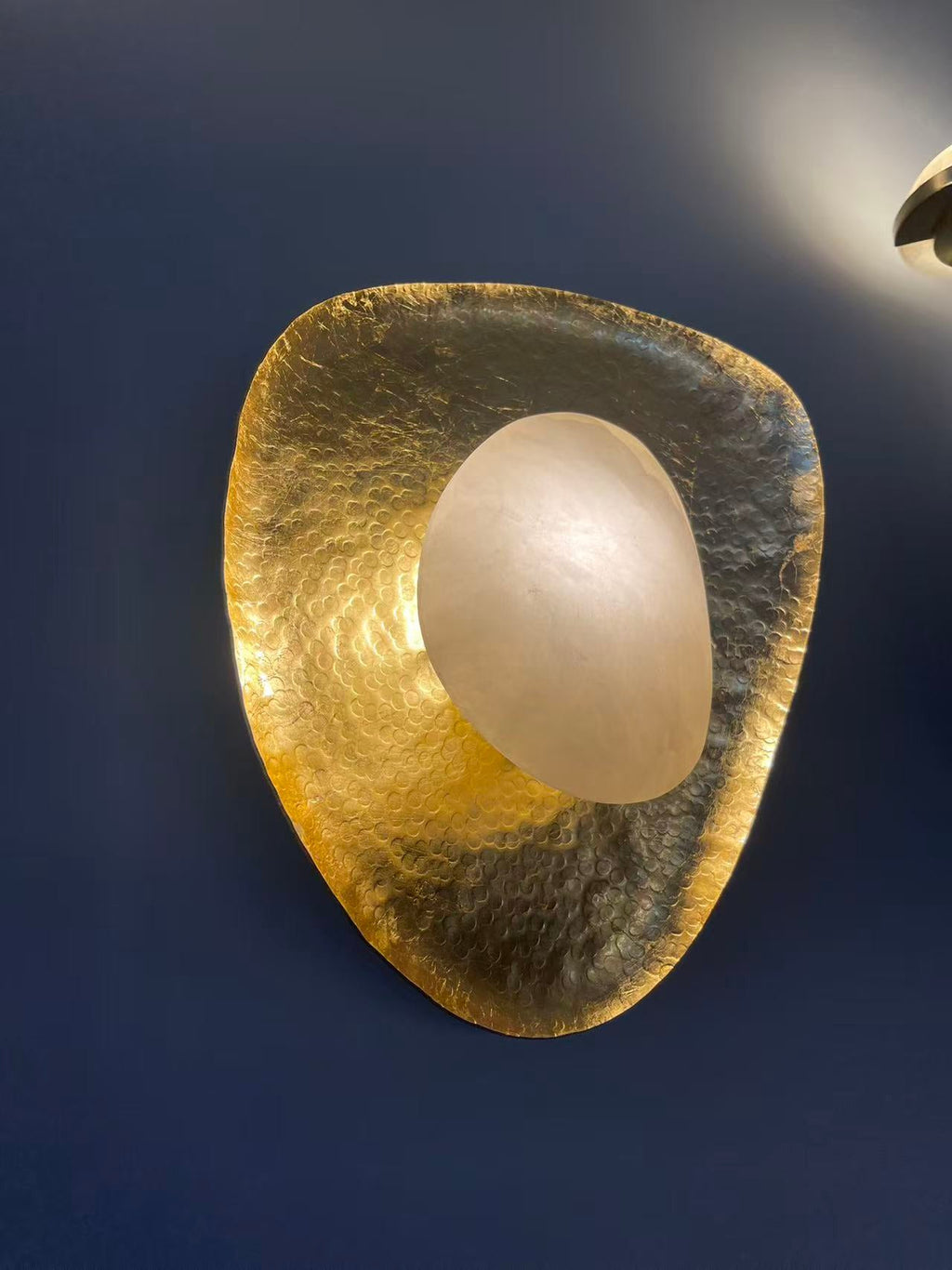 Astoria Hammered Lotus Leaf Sconce — view 7