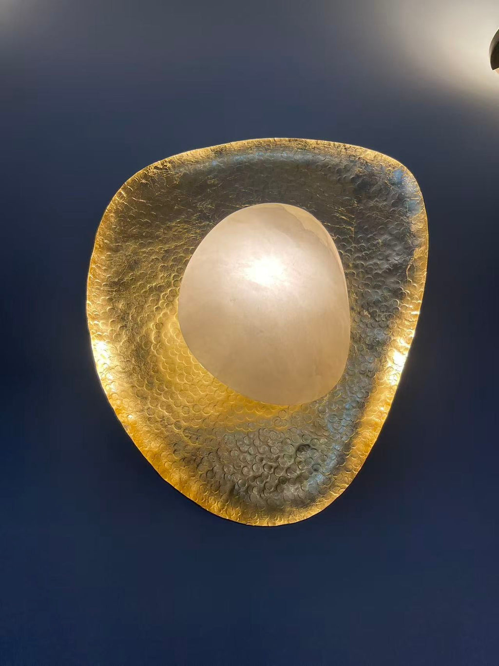 Astoria Hammered Lotus Leaf Sconce — view 8