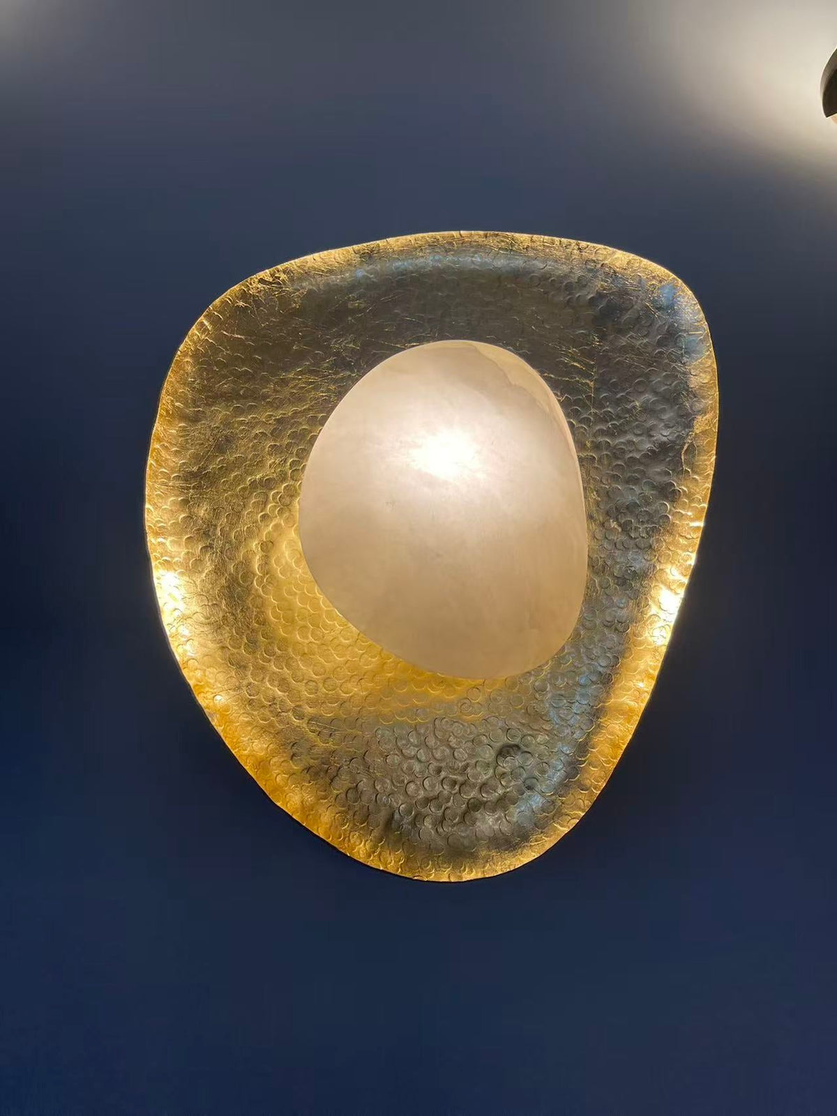 Astoria Hammered Lotus Leaf Sconce — view 8