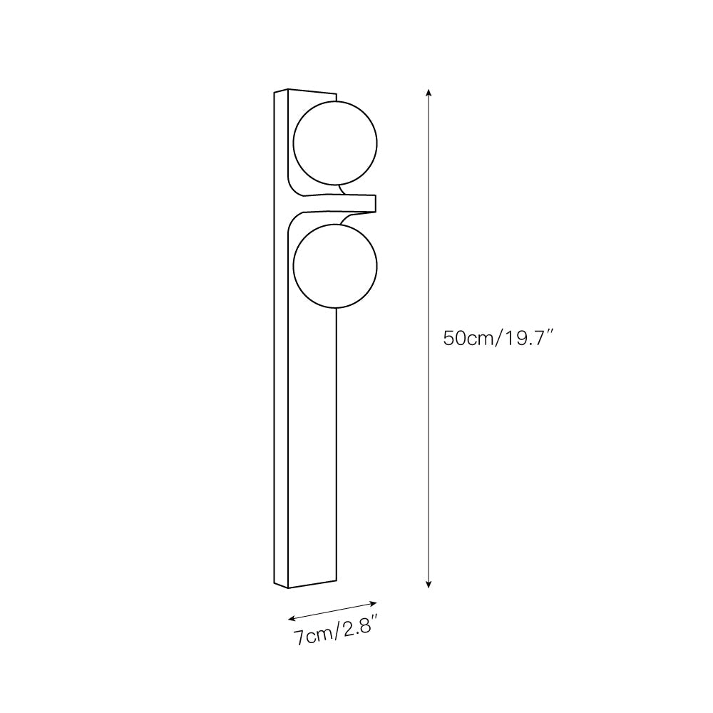 Asymmetrical Travertine Wall Sconce — view 3