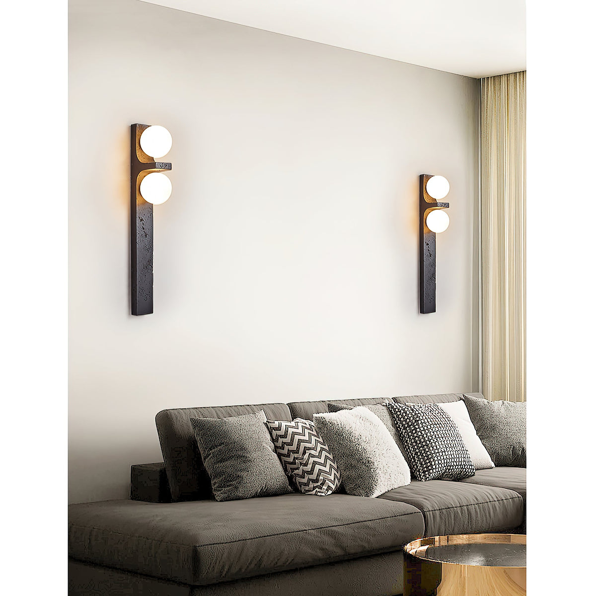 Asymmetrical Travertine Wall Sconce — view 16