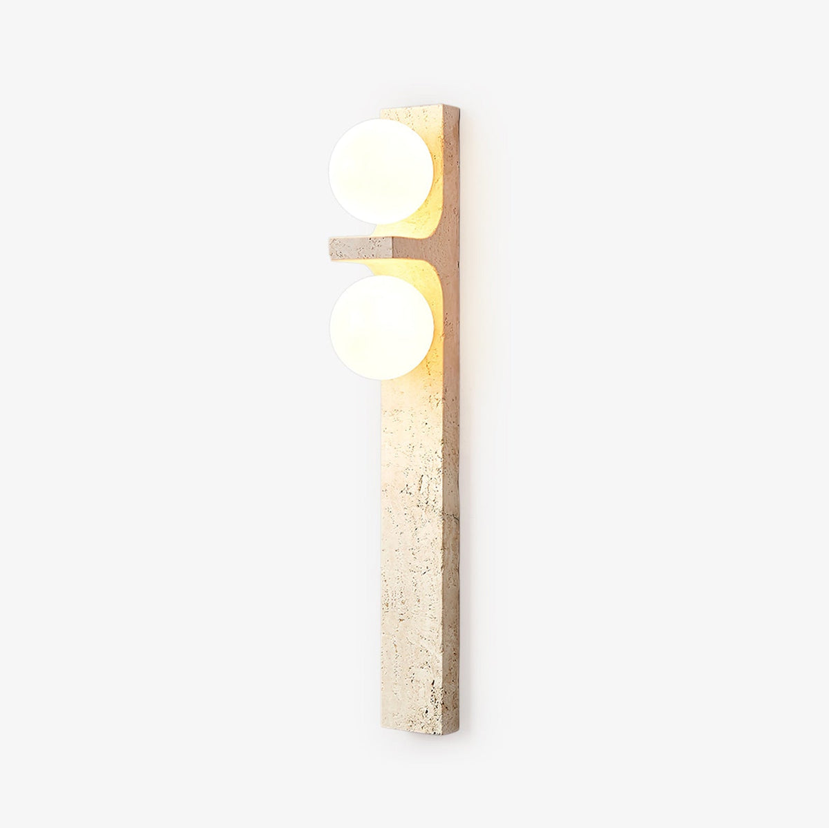 Asymmetrical Travertine Wall Sconce — view 11