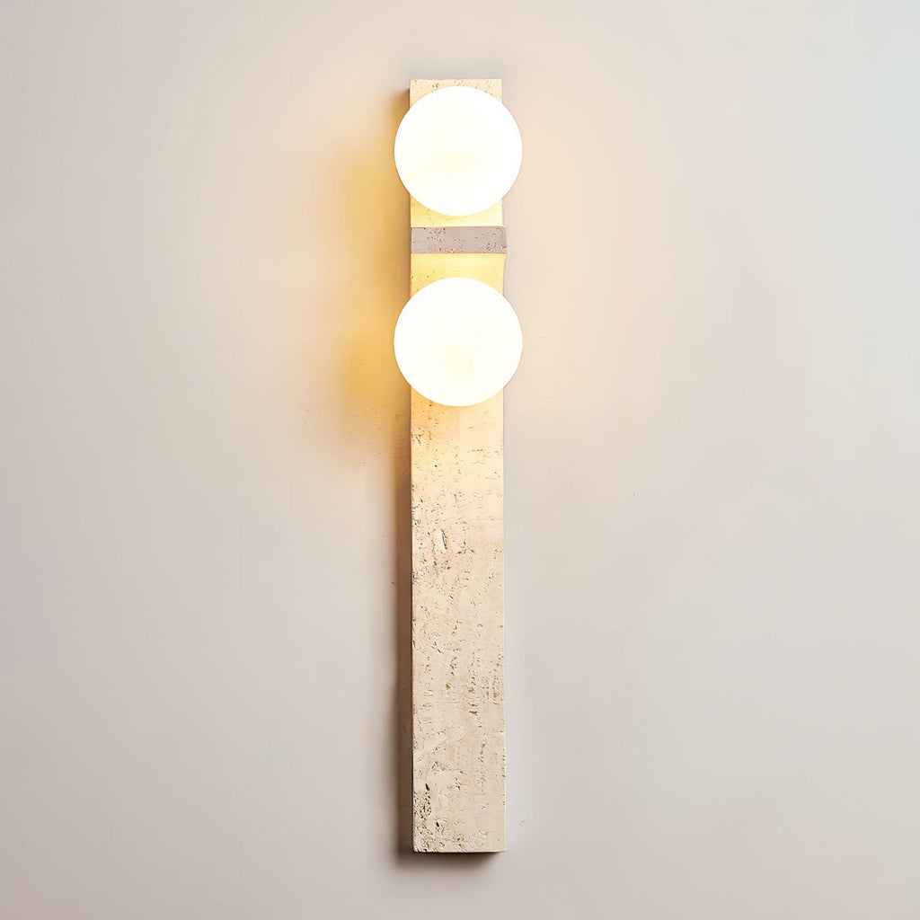 Asymmetrical Travertine Wall Sconce — view 9