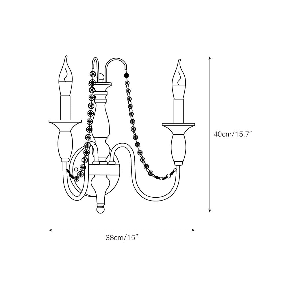 Aubervilliers Candle Wall Lamp — view 4
