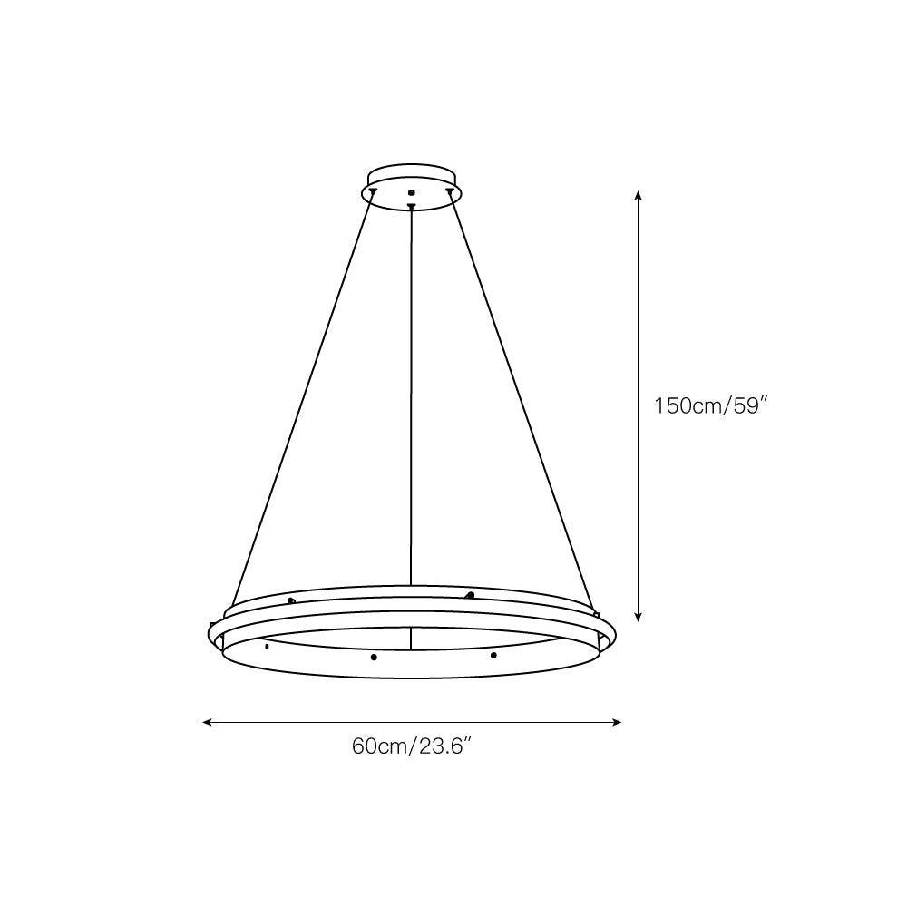 Aura Acrylic LED Chandelier — view 5