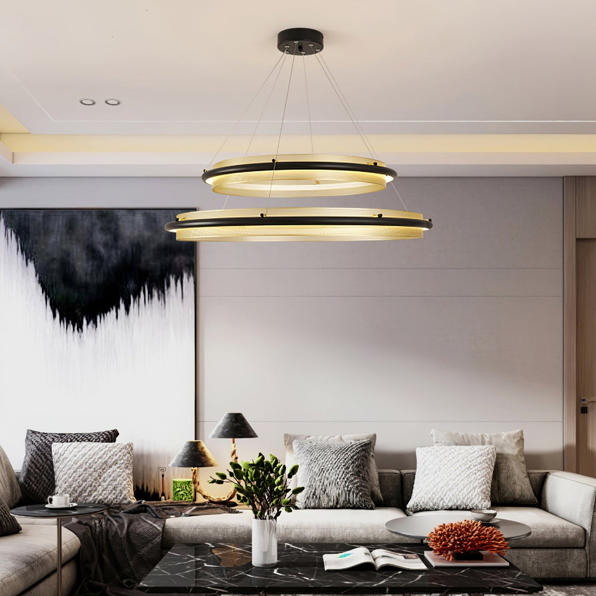 Aura Acrylic LED Chandelier — view 13