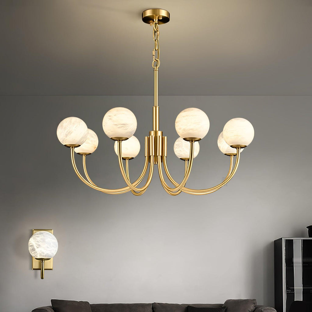 Aurelian Alabaster Globe Chandelier — view 19