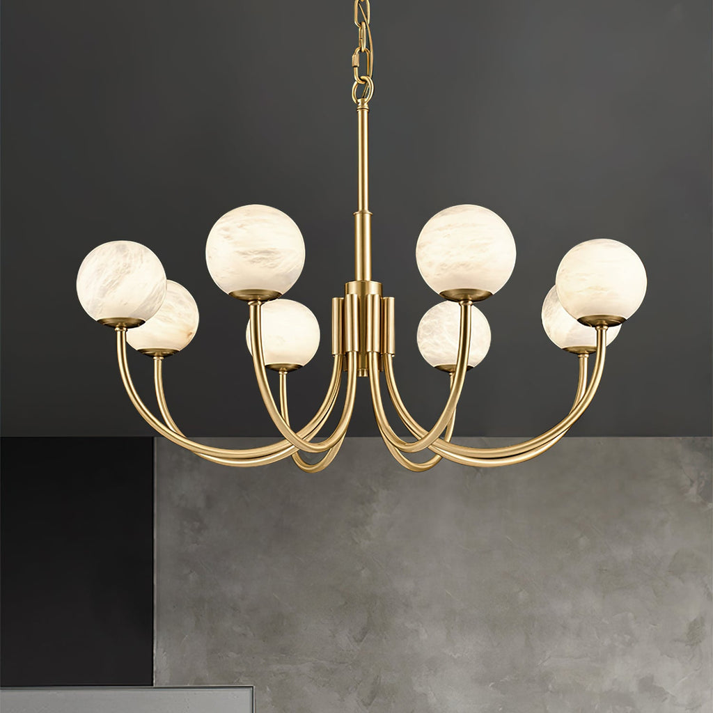 Aurelian Alabaster Globe Chandelier — view 11