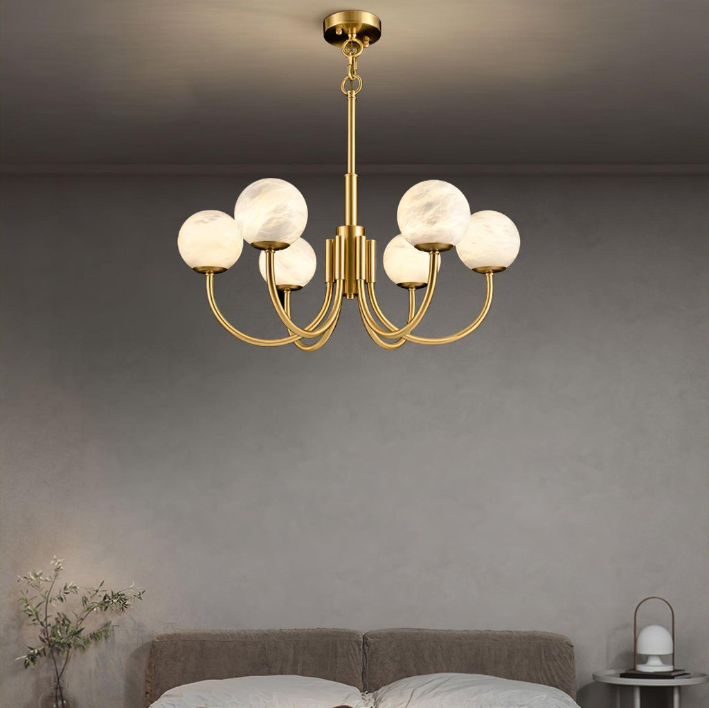 Aurelian Alabaster Globe Chandelier — view 21