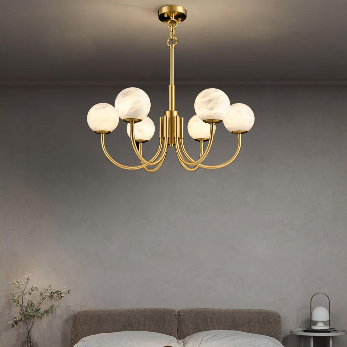 Aurelian Alabaster Globe Chandelier — view 21