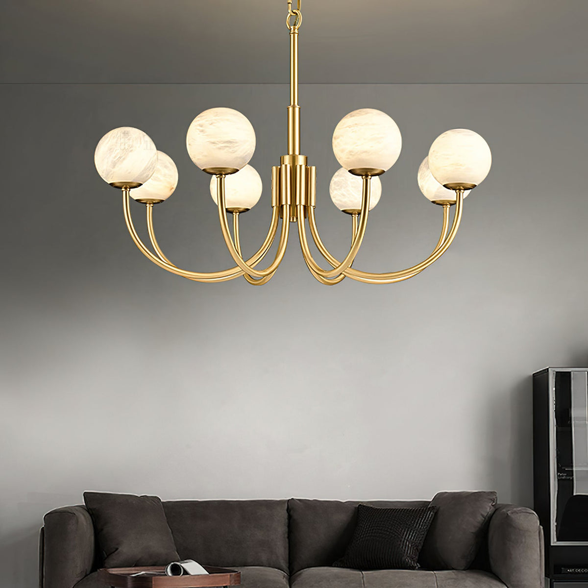Aurelian Alabaster Globe Chandelier — view 7
