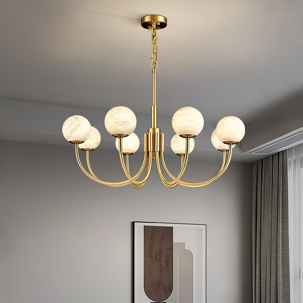 Aurelian Alabaster Globe Chandelier — view 6