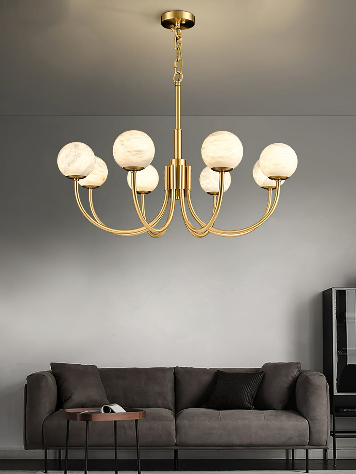 Aurelian Alabaster Globe Chandelier — view 43