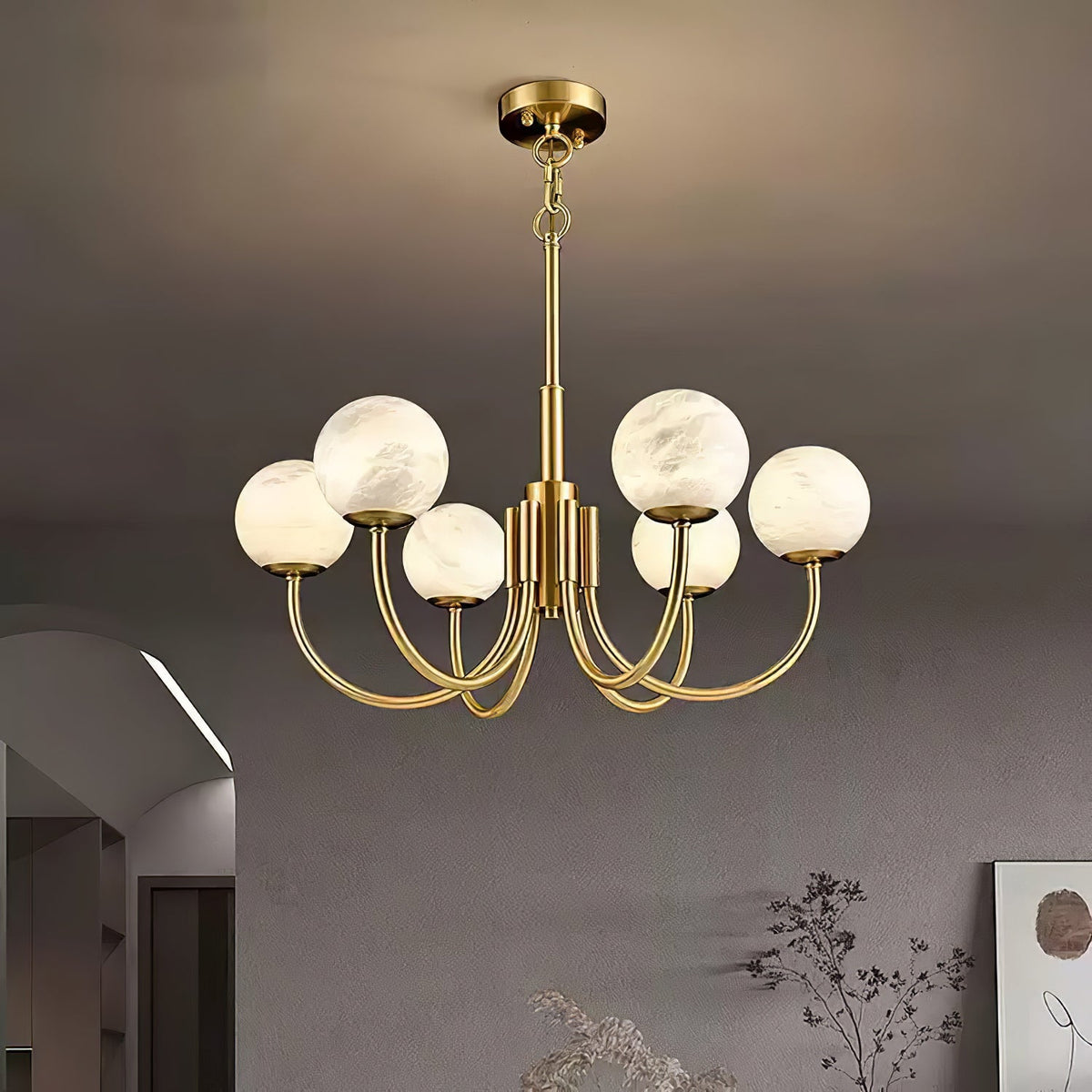 Aurelian Alabaster Globe Chandelier — view 50