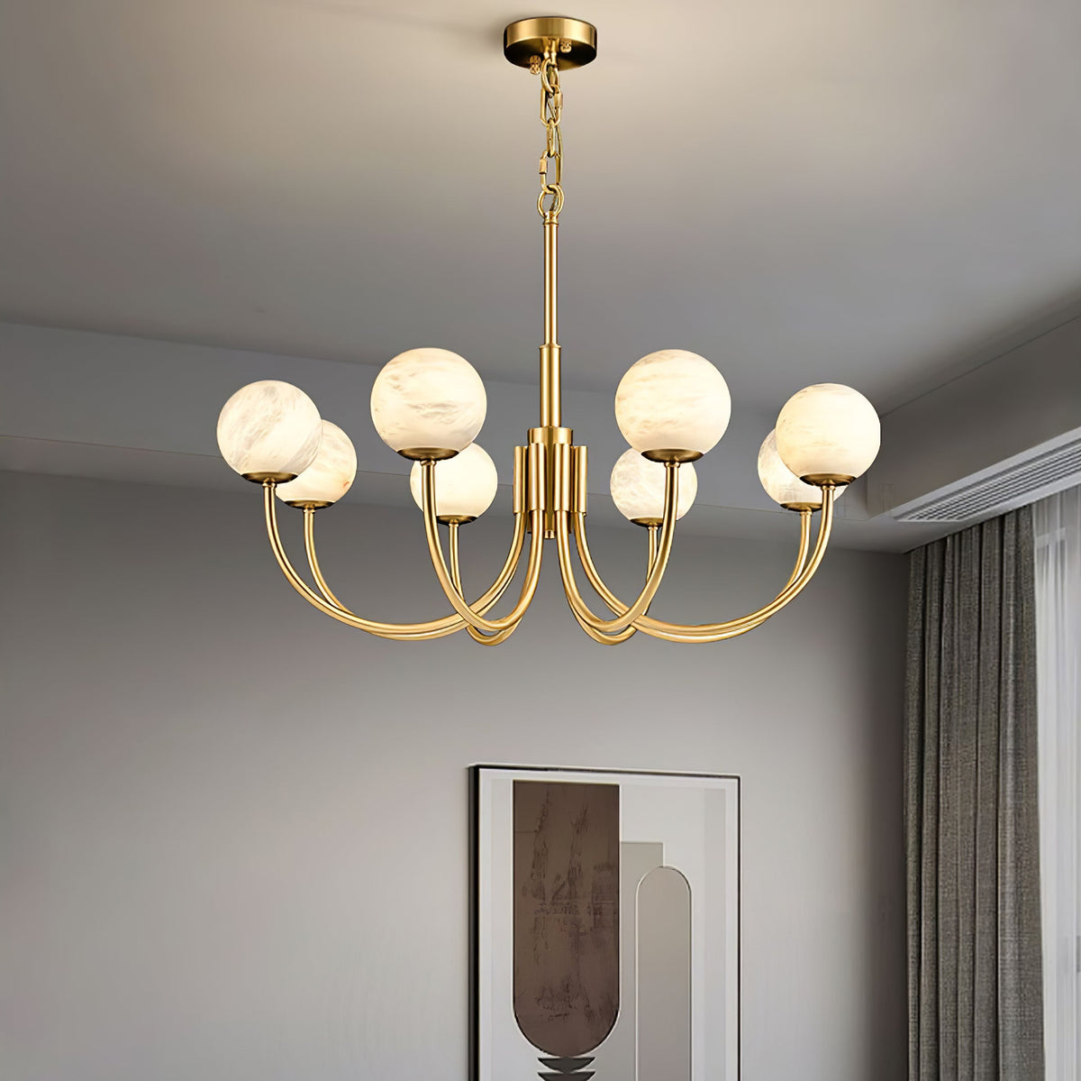 Aurelian Alabaster Globe Chandelier — view 62