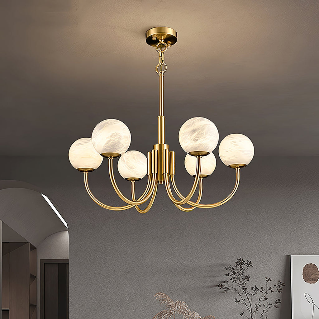 Aurelian Alabaster Globe Chandelier — view 33