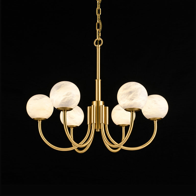 Aurelian Alabaster Globe Chandelier — view 18