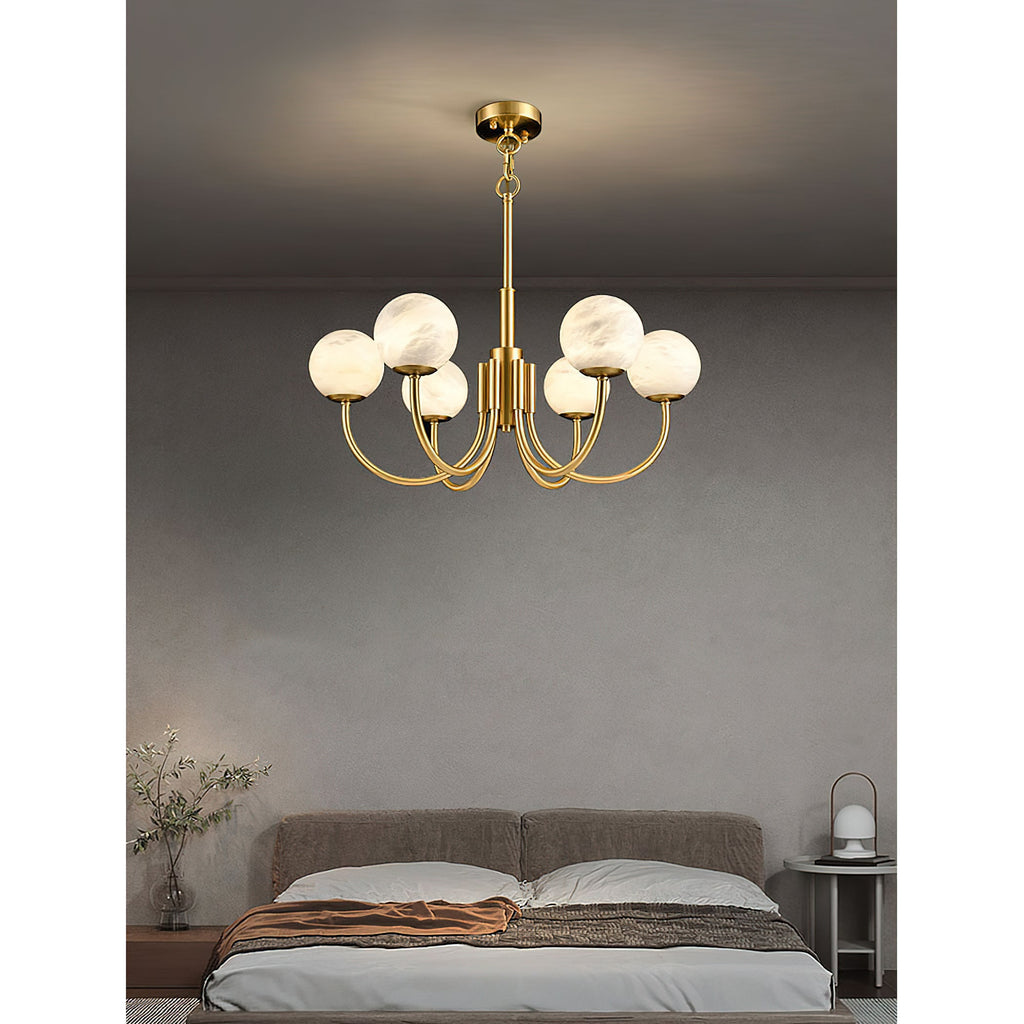 Aurelian Alabaster Globe Chandelier — view 15