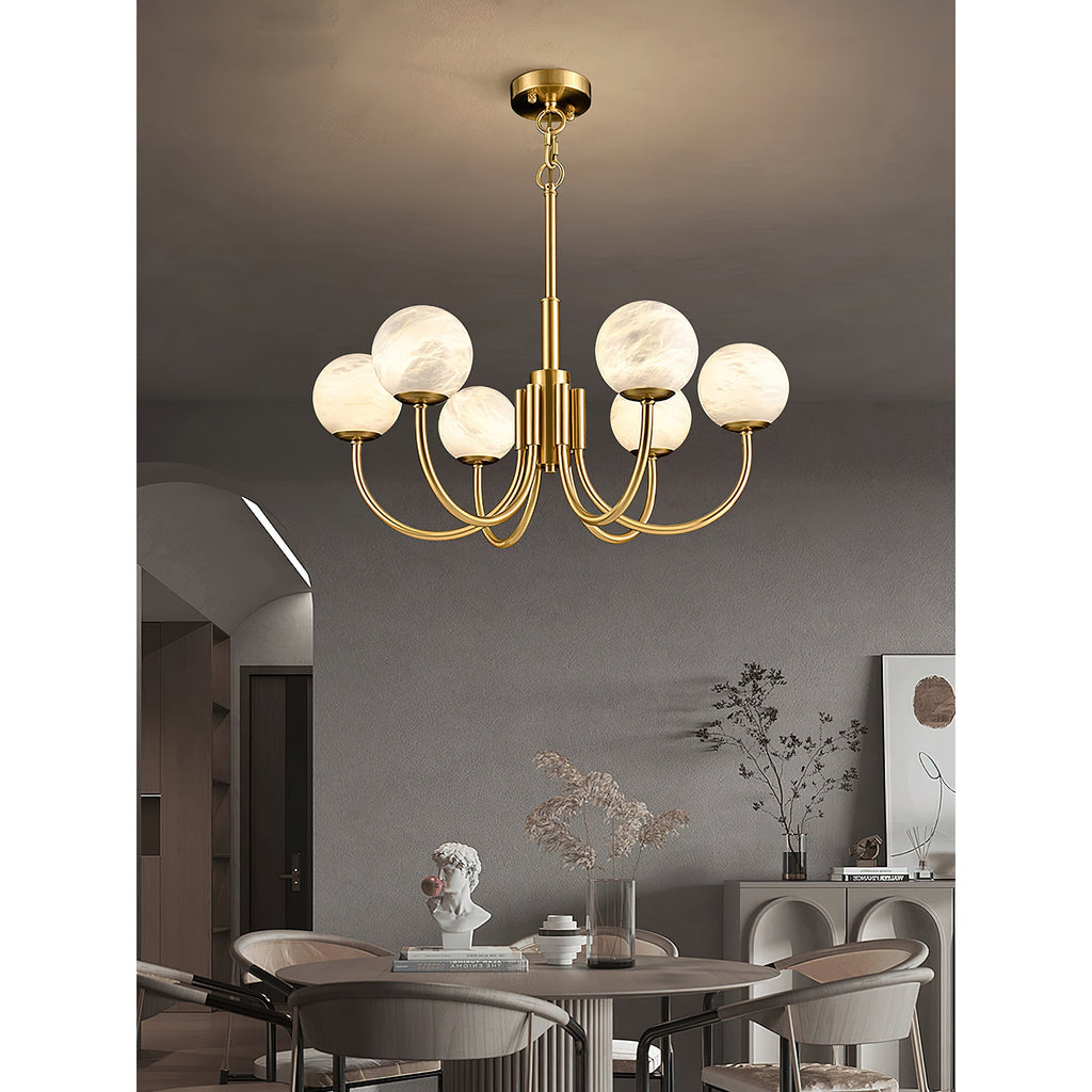 Aurelian Alabaster Globe Chandelier — view 16