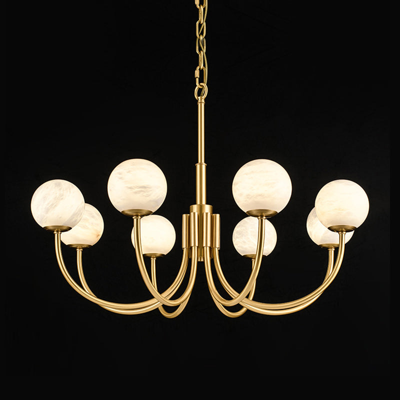 Aurelian Alabaster Globe Chandelier — view 24