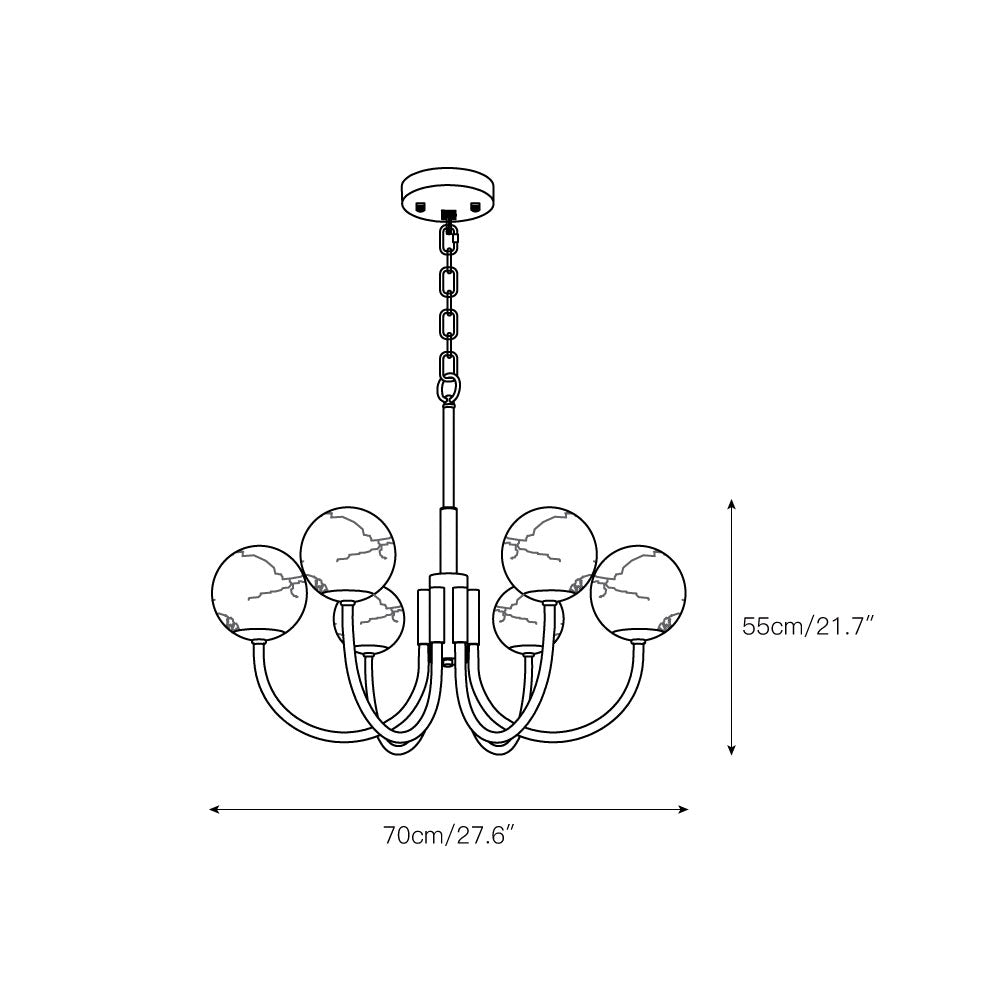 Aurelian Alabaster Globe Chandelier — view 3