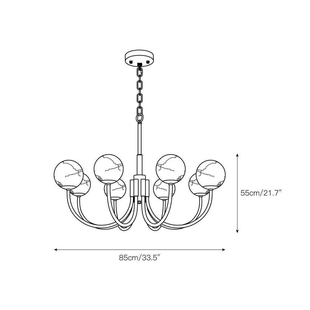Aurelian Alabaster Globe Chandelier — view 4