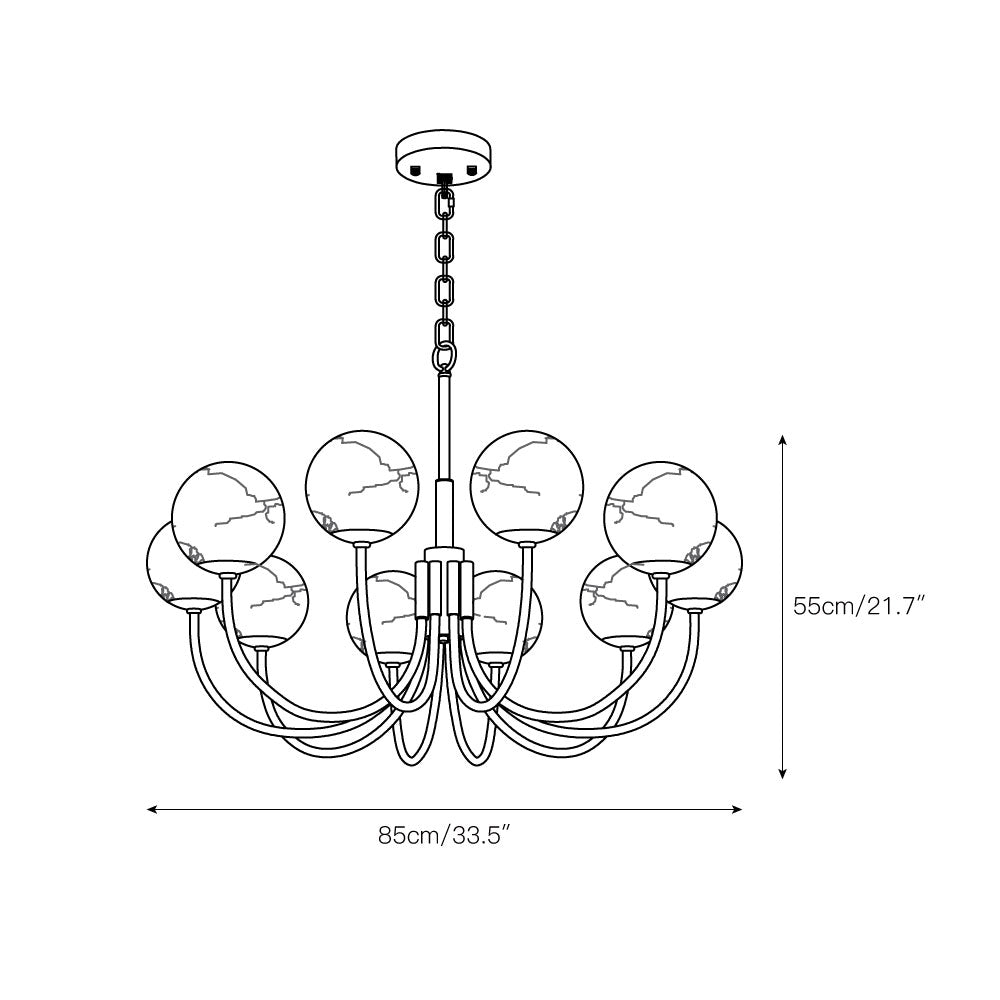 Aurelian Alabaster Globe Chandelier — view 5