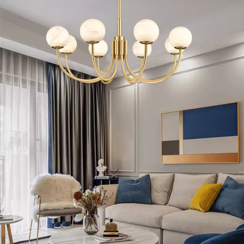 Aurelian Alabaster Globe Chandelier — view 10