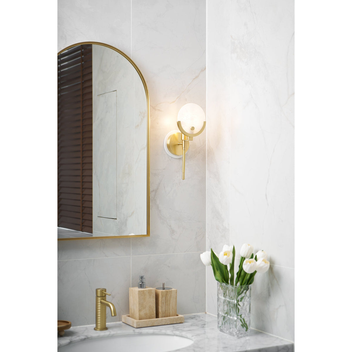Ava Brass Sconce — view 13