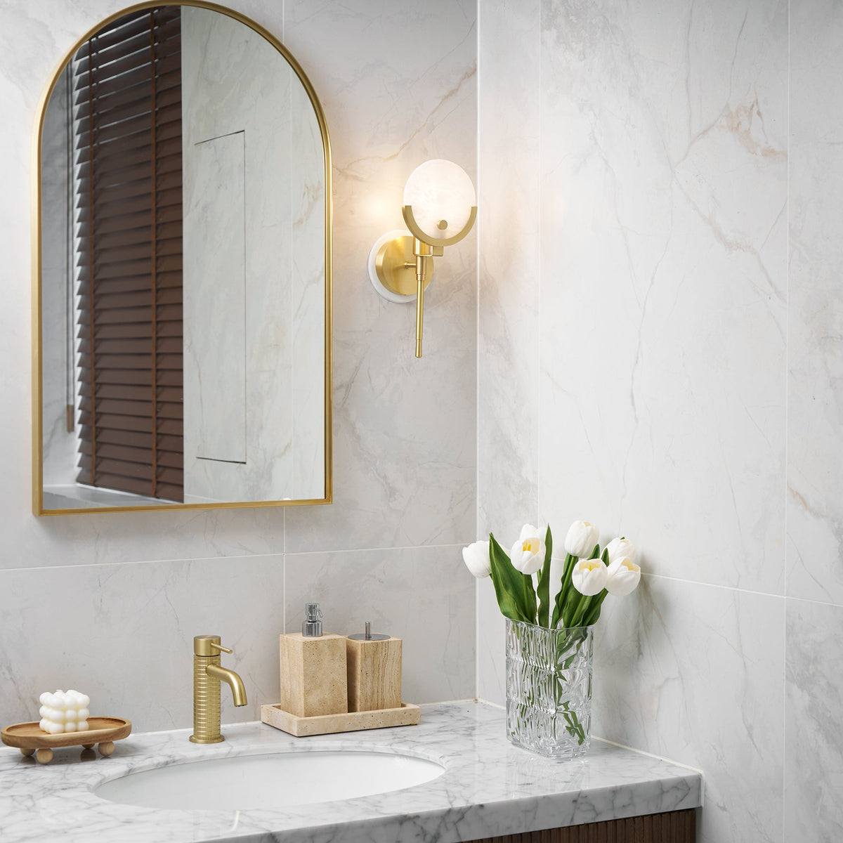 Ava Brass Sconce — view 14