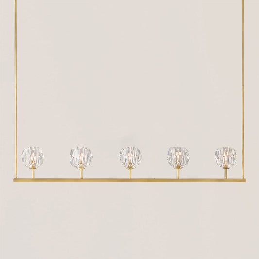 Boule De Cristal Glass Linear Chandelier