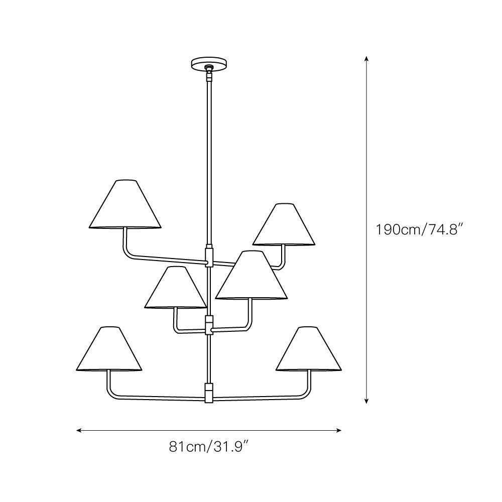 Basden Three Tier Chandelier — view 3