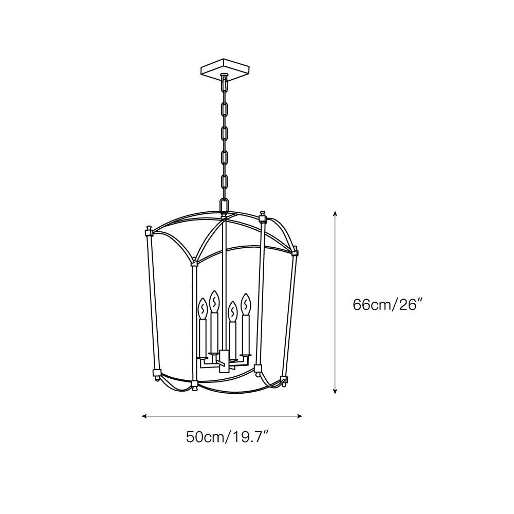 Beaux Lantern Pendant Lamp — view 3