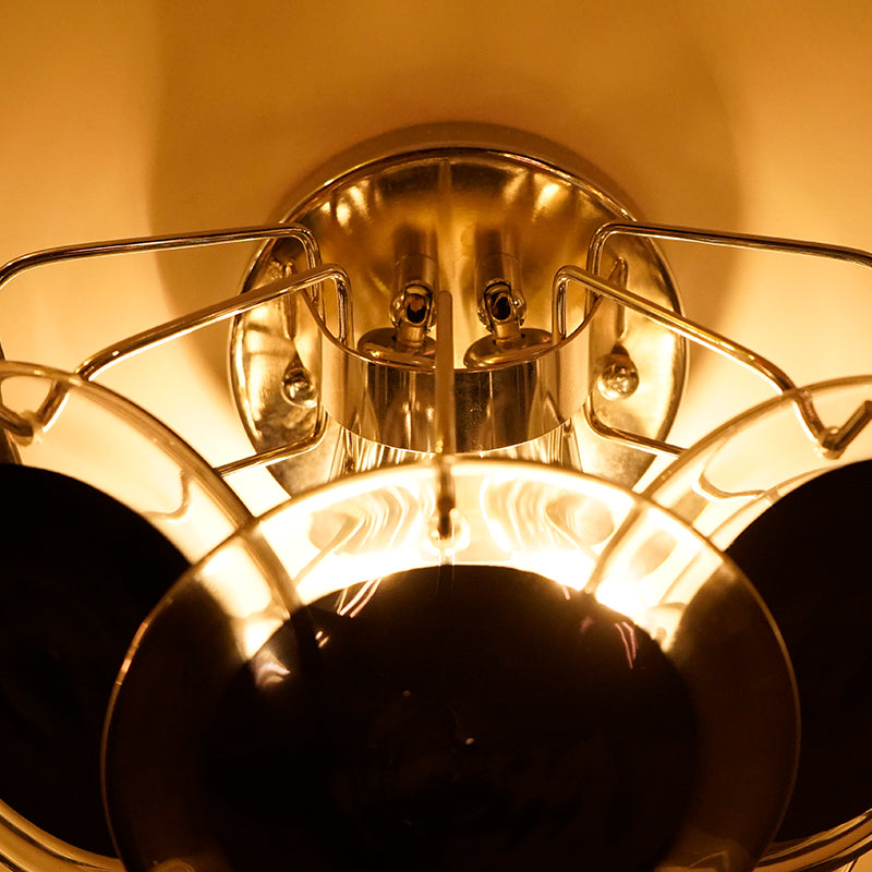 Black Murano Disc Wall Lamp — view 3