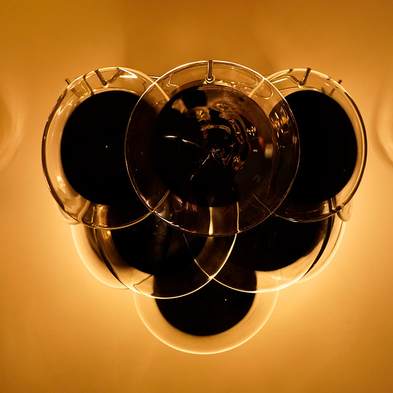 Black Murano Disc Wall Lamp — view 4