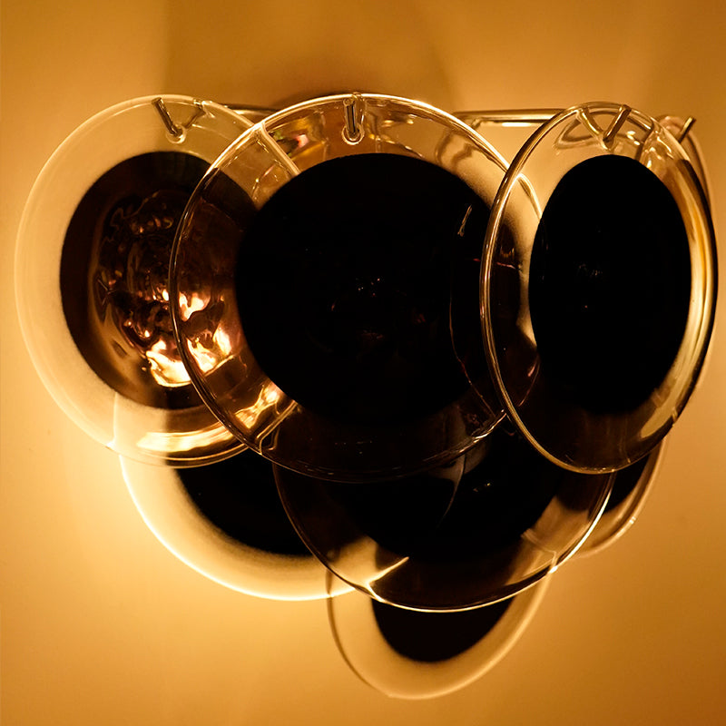 Black Murano Disc Wall Lamp — view 5