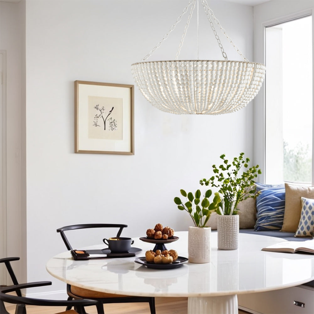 Lana Wood Beaded Chandelier — view 5