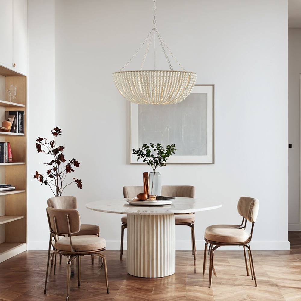 Lana Wood Beaded Chandelier — view 6