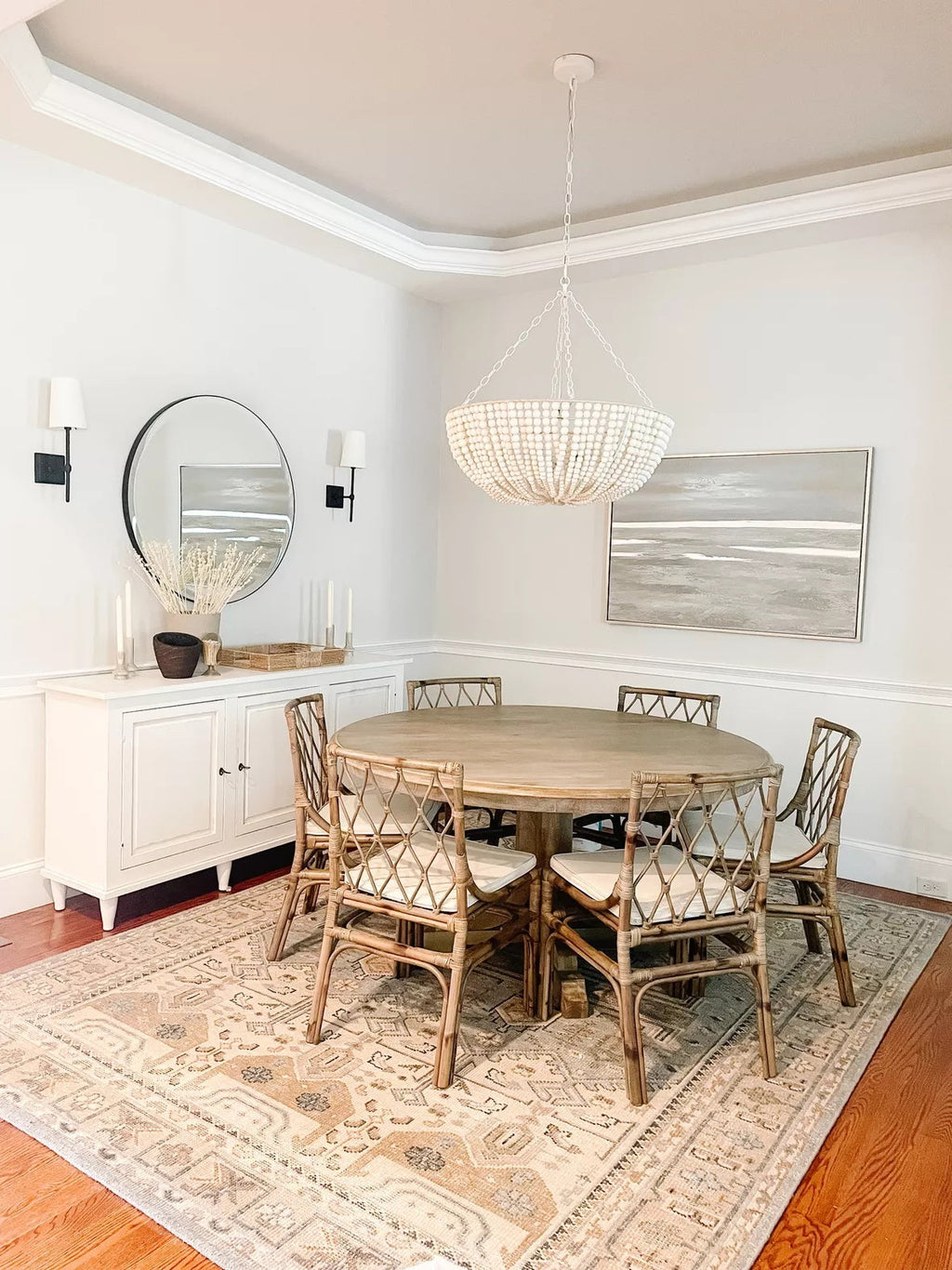 Lana Wood Beaded Chandelier — view 4