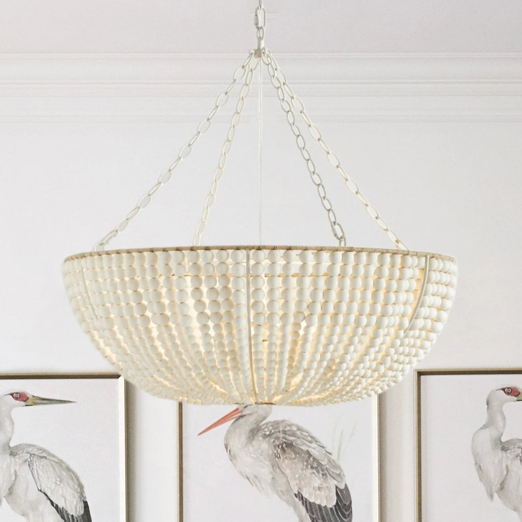 Lana Wood Beaded Chandelier — view 2