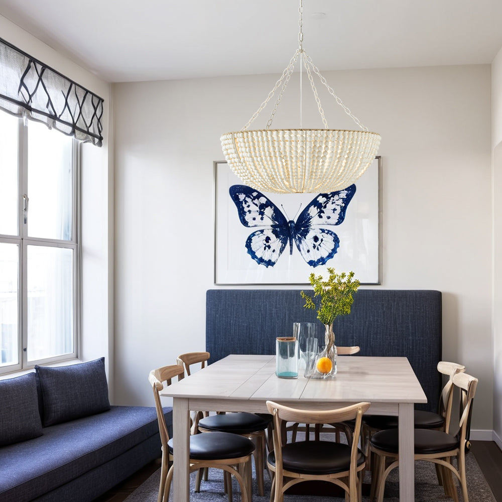 Lana Wood Beaded Chandelier — view 10
