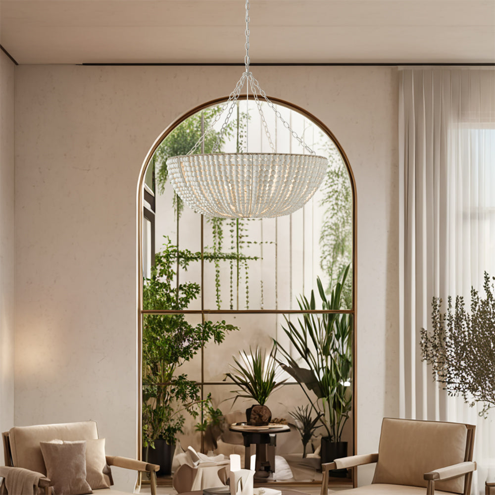 Lana Wood Beaded Chandelier — view 11