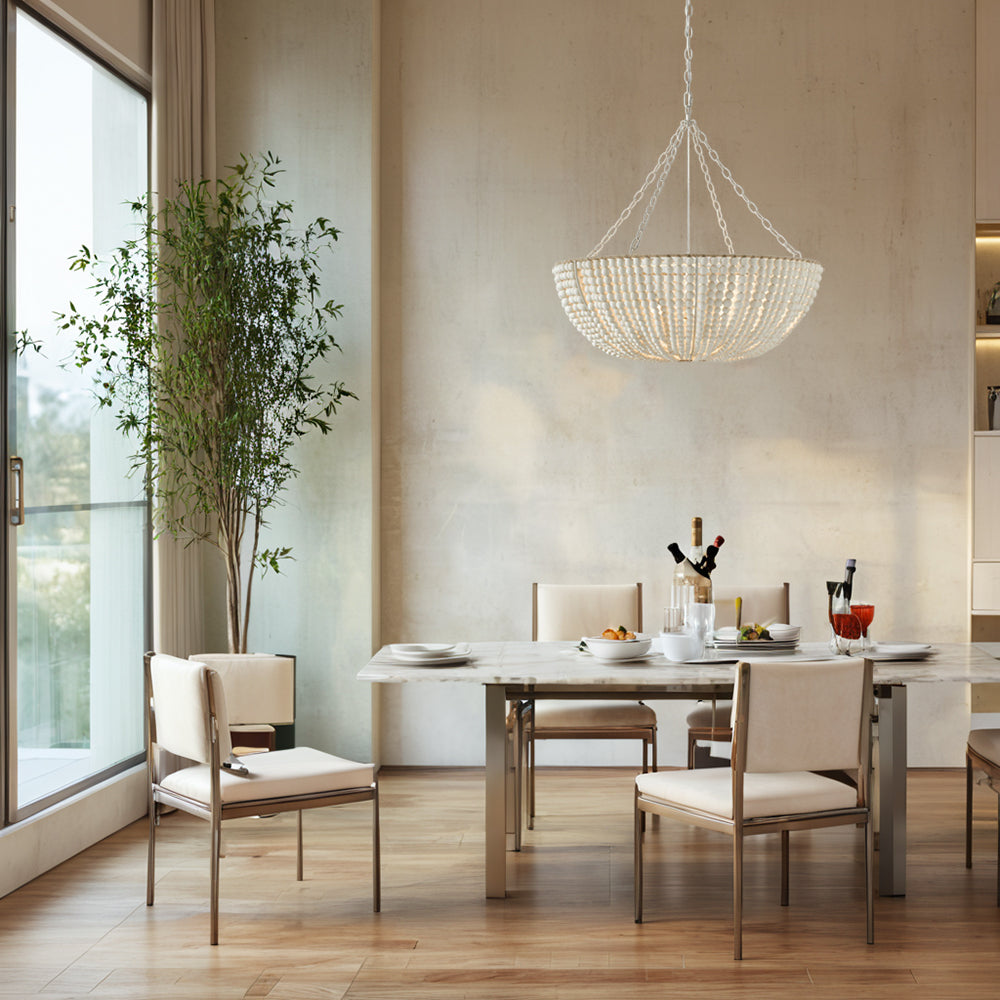 Lana Wood Beaded Chandelier — view 14