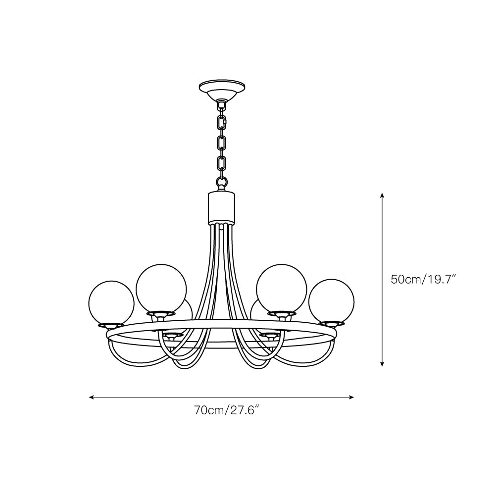 Caroline Sphere Chandelier — view 3