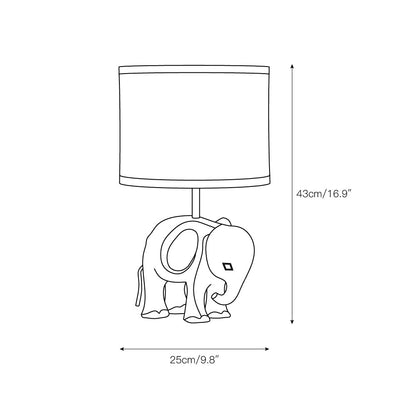 Carved Wood Animal Table Lamp