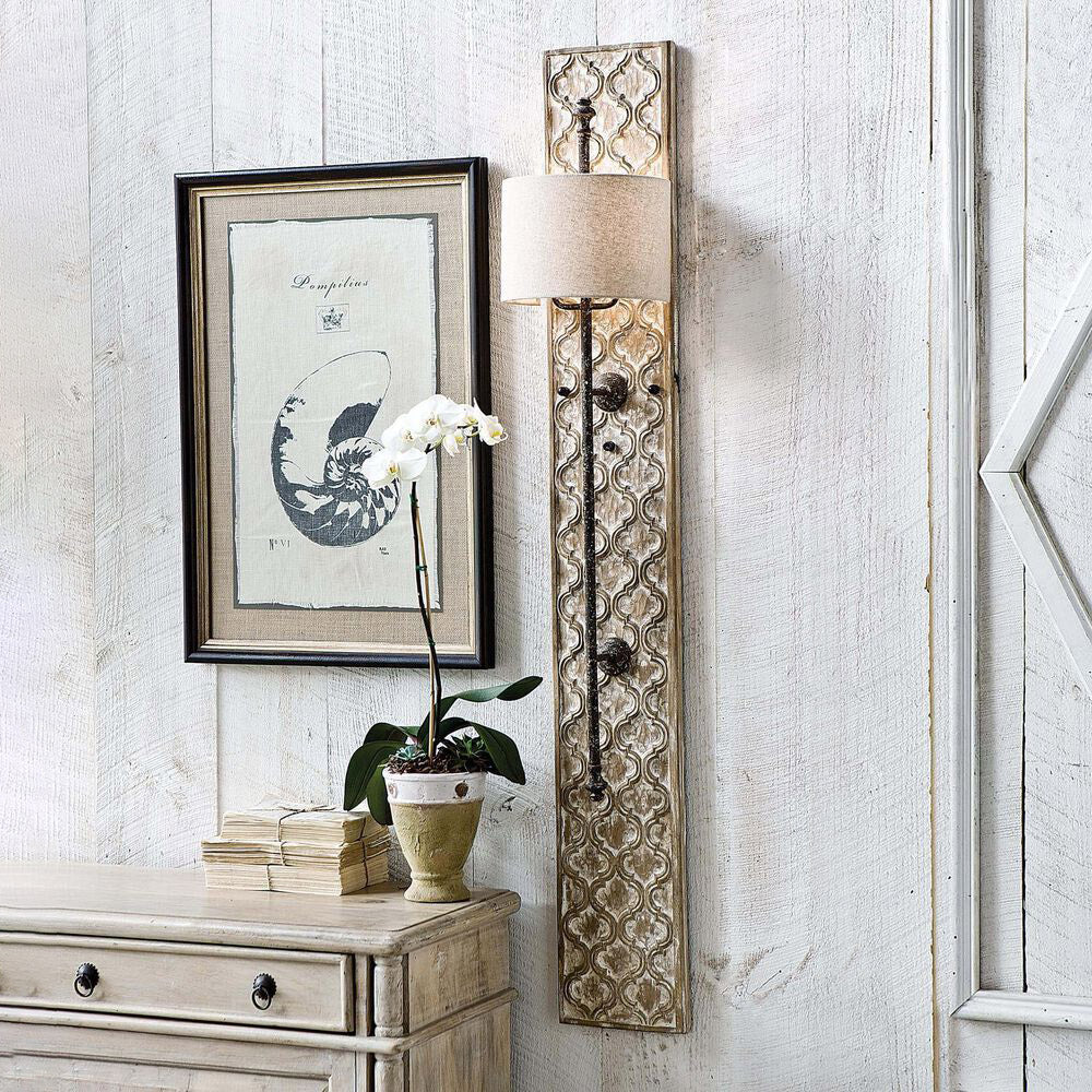 Carved Panel Sconce — view 2