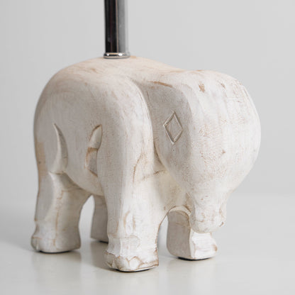 Carved Wood Animal Table Lamp