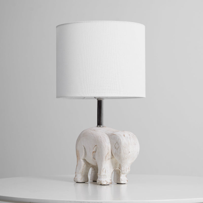 Carved Wood Animal Table Lamp